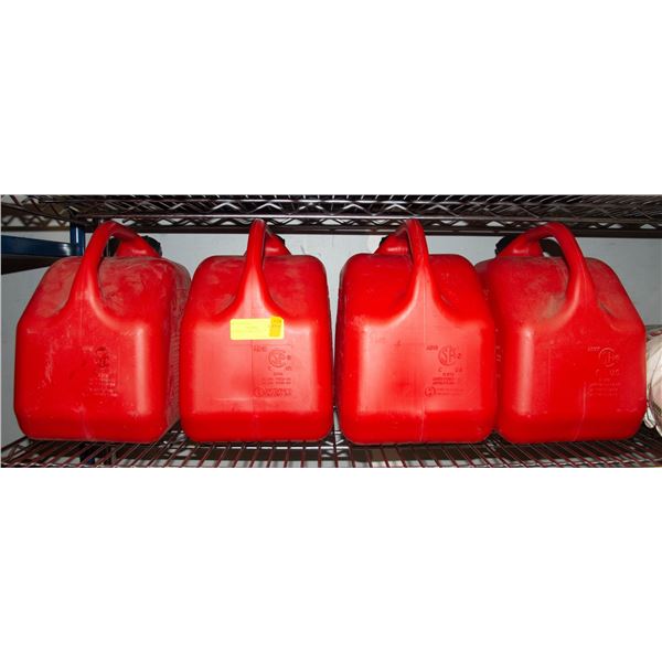 4 GASOLINE JERRY CANS