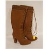 Image 1 : WOMEN'S KNEE HIGH BOOTS BROWN SIZE 7