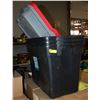 3 STACKABLE STORAGE TOTES & LIDS