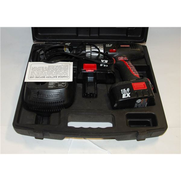 CRAFTSMAN 15.6V TORQUE DRILL IN CASE