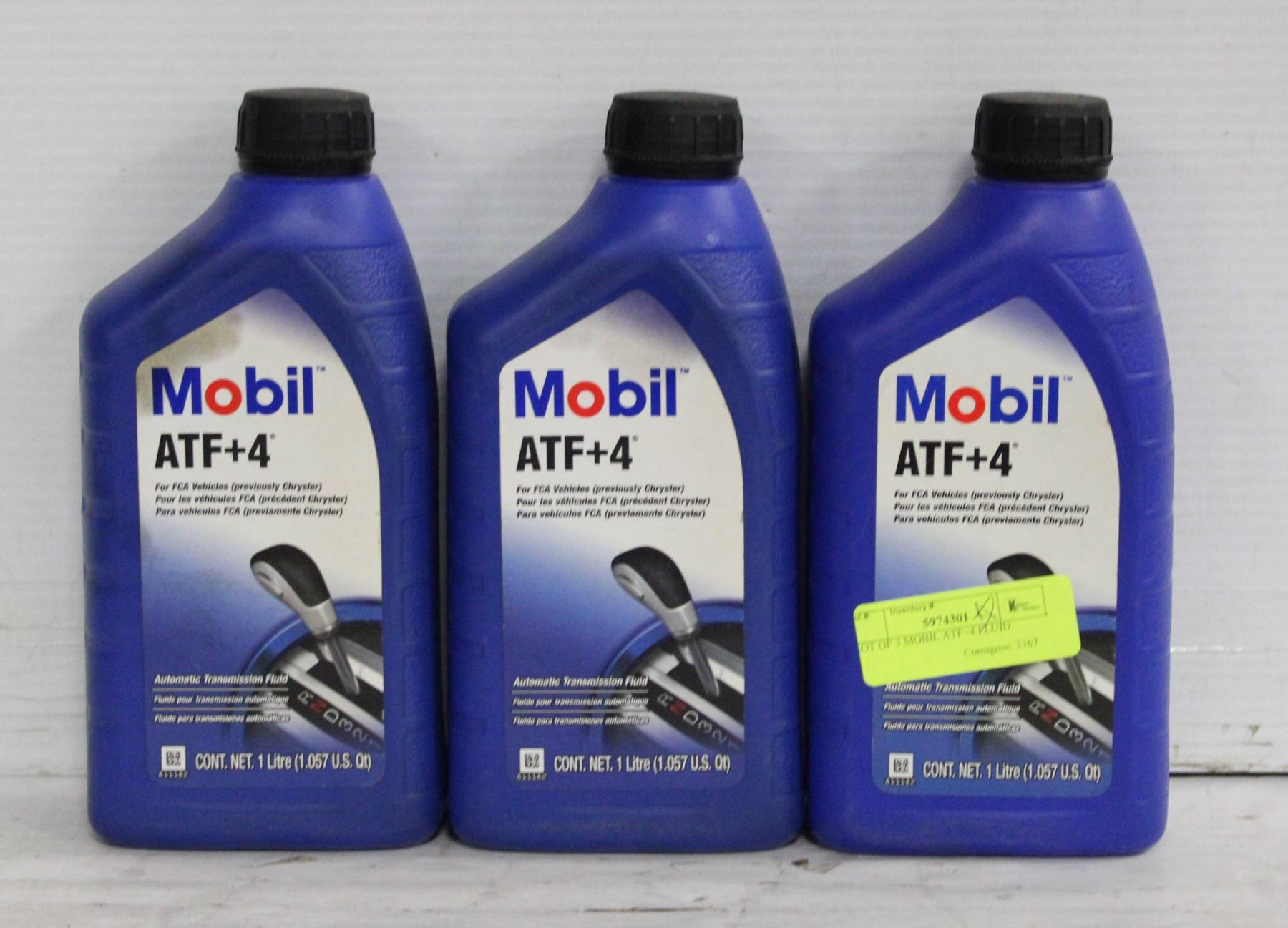 LOT OF 3 MOBIL ATF+4 FLUID