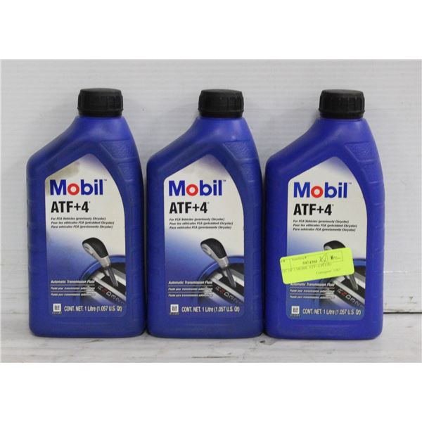 LOT OF 3 MOBIL ATF+4 FLUID