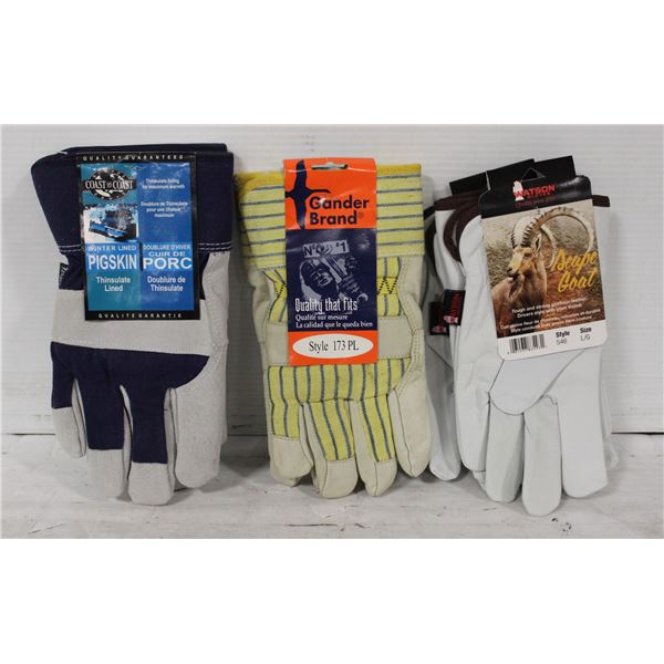 BUNDLE OF NEW WORK GLOVES SIZE LARGE