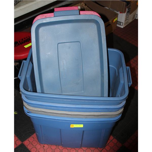 RUBBERMAID STORAGE TOTES