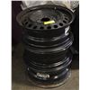 Image 1 : 3 BLACK STEEL RIMS 5 BOLT PATTERN 16 INCHES