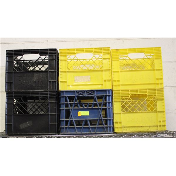 6 STACKING STORAGE CRATES