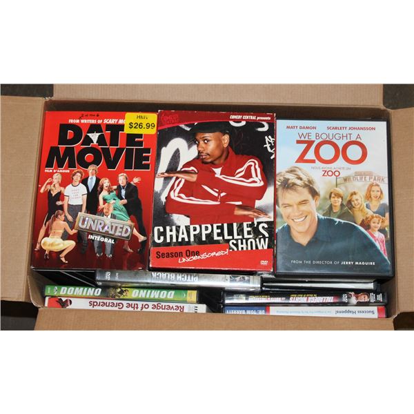 BOX OF MISC. DVD'S AND CD'S