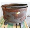 Image 1 : 26" ROUND OUTDOOR FIREPLACE WITH LID (RUSTED)