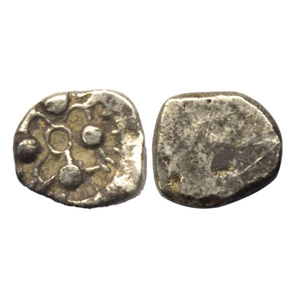 Archaic Coinage, Punch Marked, Panchala Janapada (c. 400-350 BC), Silver 1/2 Karshapana