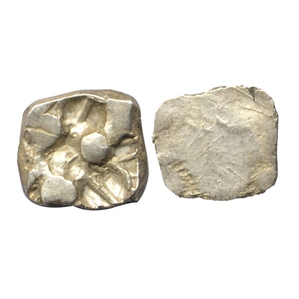 Archaic Coinage, Punch Marked, Panchala Janapada (c. 400-350 BC), Silver 1/2 Karshapana
