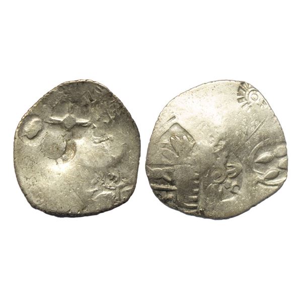 Archaic Coinage, Punch Marked, Magadha Mahajanaapada (c. 600-400 BC), Silver Karshapana, 3.45Grms