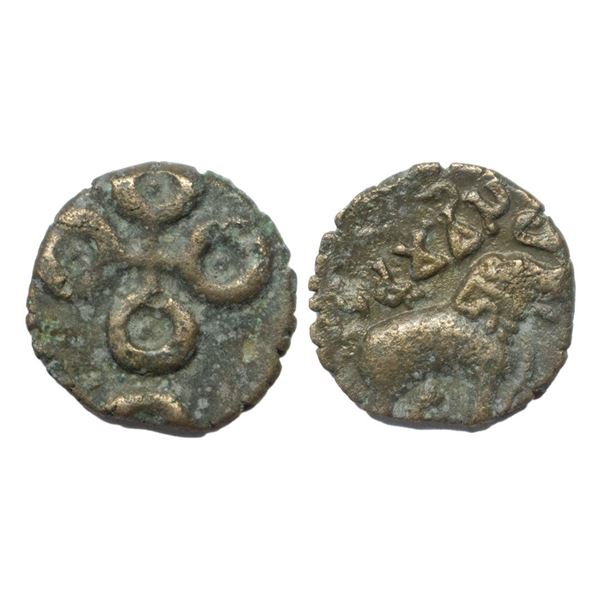 Satavahanas, Sri Pulumavi (c. 85-120 AD), Tarhala (Vidarbha) Type, Potin
