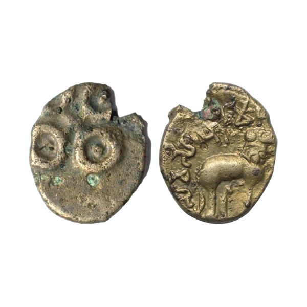 Satavahanas, Siva Siri Pulumavi (c. 152-160 AD), 'Tarhala Hoard' Type, Potin Unit