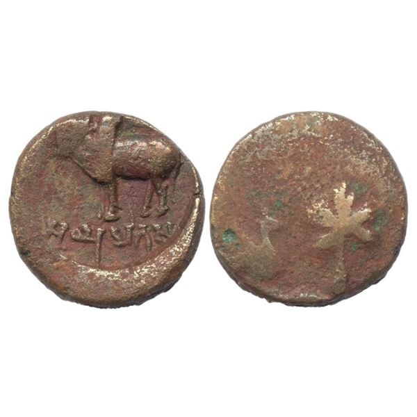Ancient Saketa region - monarchical die-struck coinage of Ayodhya area, copper coin of Ayumitra (c.2