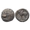 Image 1 : Ancient Saketa region - monarchical die-struck coinage of Ayodhya area, copper coin of Ayumitra (c.2
