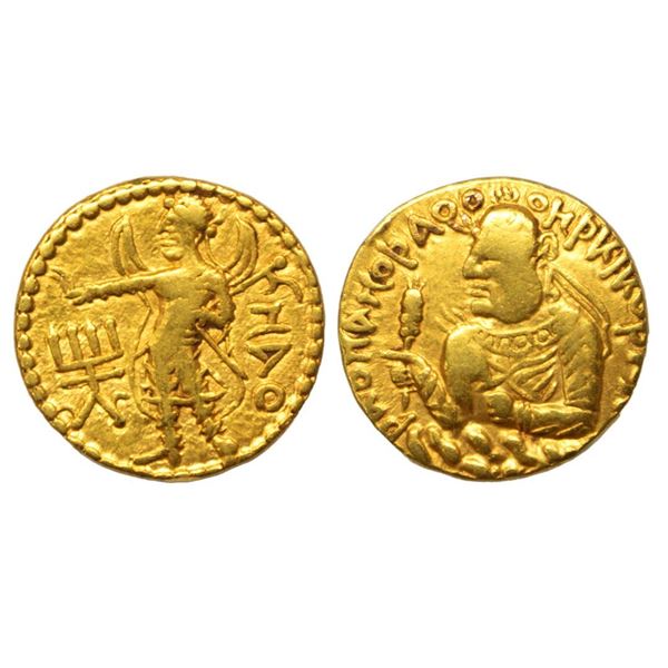 Kushans, Huvishka (c. 155-190 AD), Gold Dinar, 7.61Grms
