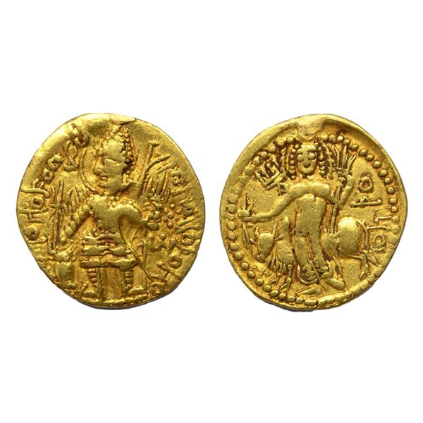 Ancient, Kushanas, Vasudeva II (c. 267-300 AD), Gold Dinara, 7.52 gms