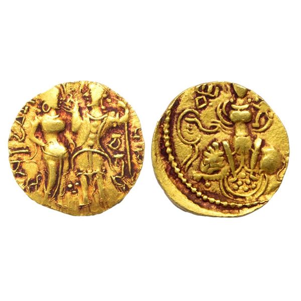 Guptas, Samudragupta (c. 335-380 AD), Gold Dinar, 7.51Grms