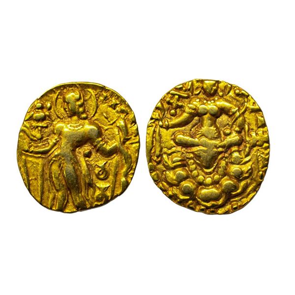 . Ancient, Guptas, Chandragupta II (375-415 AD), Archer type, Gold Dinara, 8.07 gms