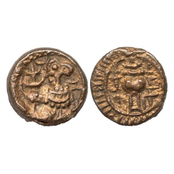 Vishnukundin Dynasty (c. 450-550 AD), Andhra Region, Copper Base Alloy