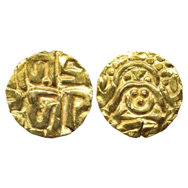 Kalachuris of Tripuri, Gangeyadeva (1015-1040 AD), Gold 4-1/2 Masha, 4.32 gms