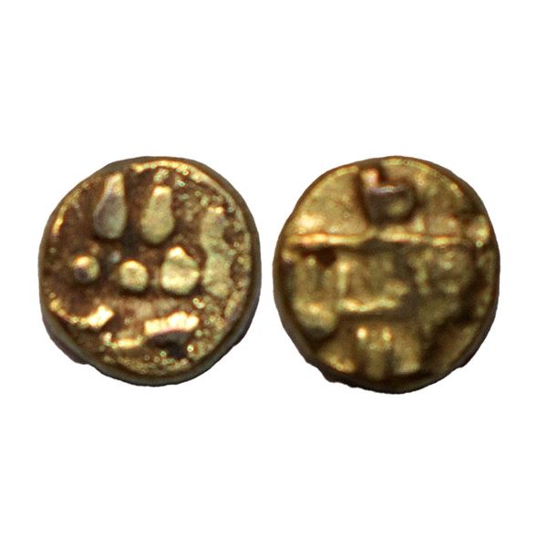 Vijayanagar Empire, Sadashiva Raya (1543-1570 AD), Gold Fanam, 0.37g