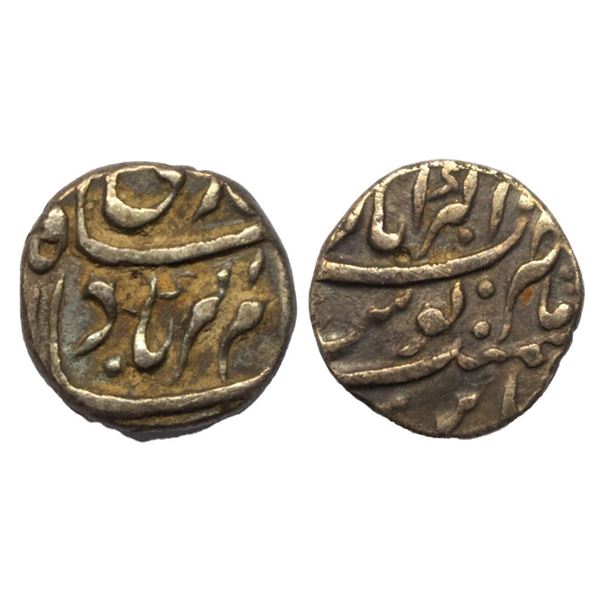 Mughal, Aurangzeb (AH 1068-1118, 1658-1707 AD), Silver ¼ Rupee Nisar, 2.82 gms