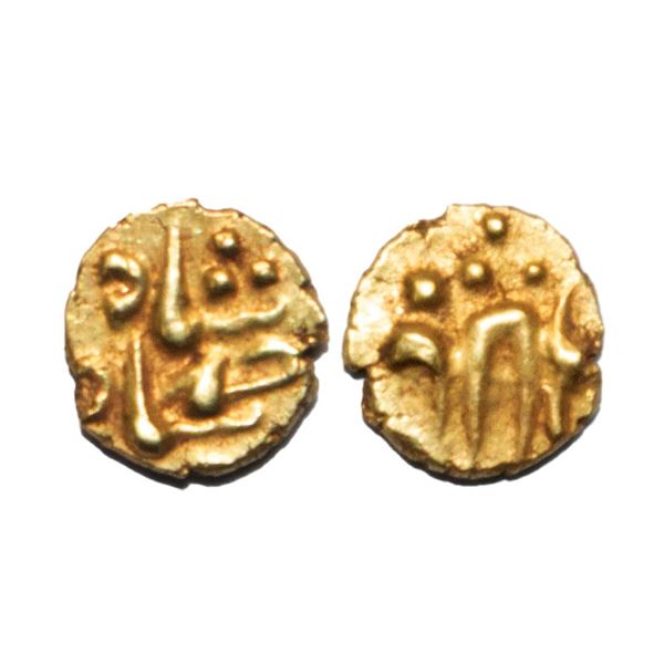 Mughal, Ahmad Shah Bahadur (AH 1161-1167, 1748-1754 AD), Gold Fanam, 0.33 gms