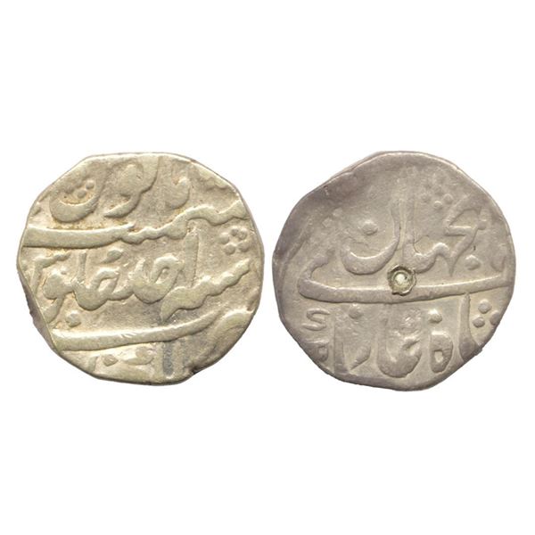 Independent Kingdoms, Maratha Confideracy INO Shah Jahan III (AH 1173-1174, 1759-1760 AD), Silver Ru