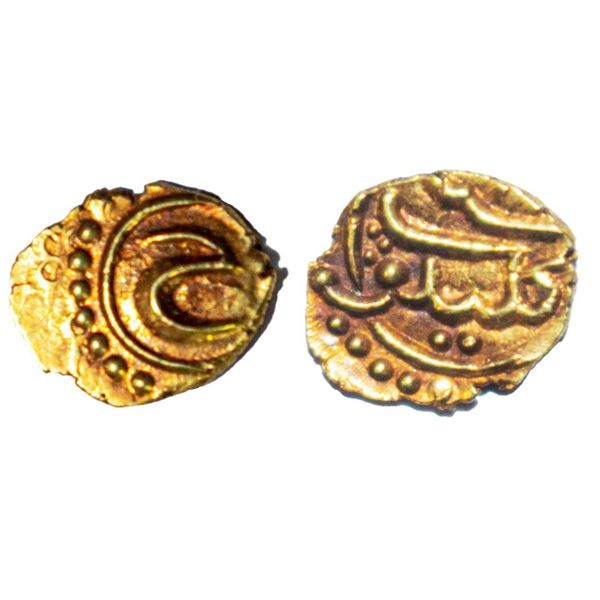 Independent Kingdoms, Mysore, Tipu Sultan (AM 1215-1227, 1787-1799 AD), Gold Fanam, 0.39 gms