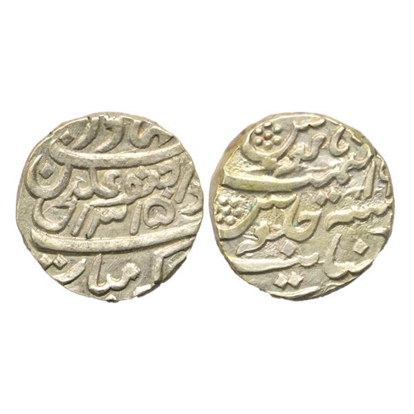 Indian Princely States, Cambay State, Jafar Ali Khan (1880-1915 AD), Silver Rupee, 11.56 gms