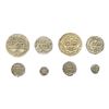 Image 1 : Indian Princely State, Mewar, Udaipur Mint, Set of 4, Silver Rupee, ½ Rupee, ¼ Rupee, 1/8 Rupee