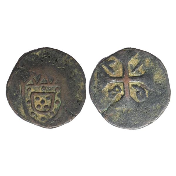 Indo Portuguese, Diu, Jose (1750-1777 AD), 1768, Retrograde, Copper Atia, 8.42 gms