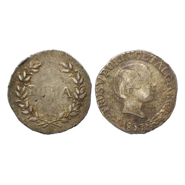 Portuguese India, Goa, D. Pedro V (1853-1861 AD), Silver Rupia, 10.94 gms