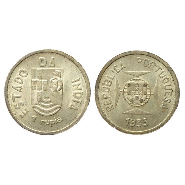 Indo Portuguese, Silver Rupia, 11.62 gms, 1935 AD