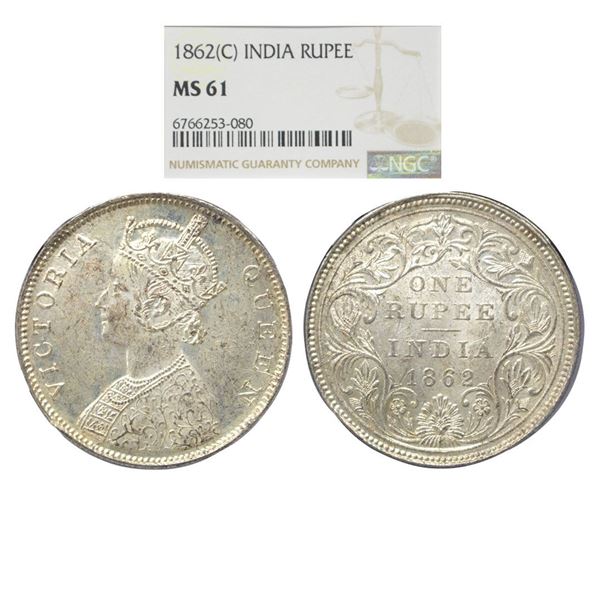 British India, Victoria Empress (1862-1901 AD), Silver Rupee