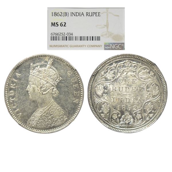 British India, Victoria Empress (1862-1901 AD), Silver Rupee