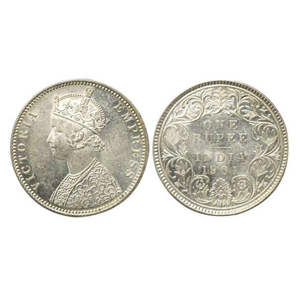 British India, Victoria Empress (1862-1901 AD), Silver Rupee