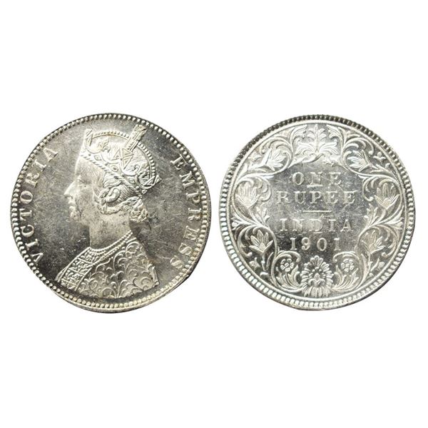British India, Victoria Empress (1862-1901 AD), Silver Rupee