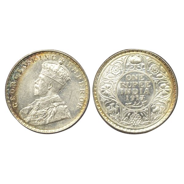 British India, George V (1910-1936 AD), Silver Rupee