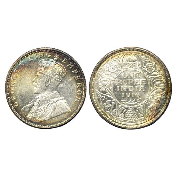 British India, George V (1910-1936 AD), Silver Rupee