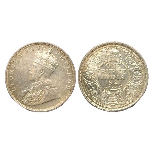 British India, George V (1910-1936 AD), Silver Rupee
