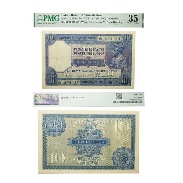 George V, 10 rupees, 1st issue, ND (1923)
