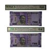 Image 1 : Republic India, 100 Rupess, 2 Notes, Fancy Number 999999 and 1000000
