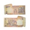 Image 1 : 10 Rupees, Error, Gandhi Series, extra paper & cutting error, Signed by C