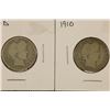 Image 1 : 1908-D & 1910 SILVER BARBER QUARTERS