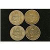 Image 1 : 4-SILVER MEXICO 25 CENTAVOS: 1950, 51, 52 & 1953: