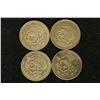Image 2 : 4-SILVER MEXICO 25 CENTAVOS: 1950, 51, 52 & 1953: