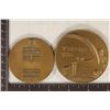 Image 2 : 2-ISRAEL BRONZE MEDALS: 3.3 OZ. 1965 TRIENNIAL