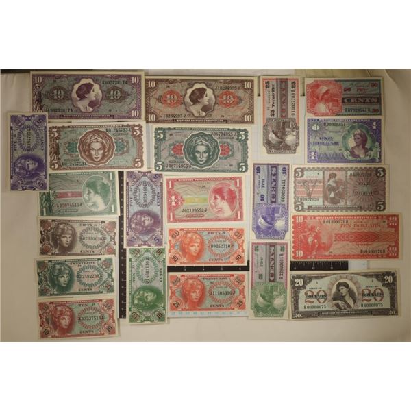 22-REPRODUCTION US MILITARY PAYMENT CERTIFICATES: